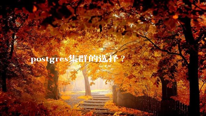 postgres集群的选择?
